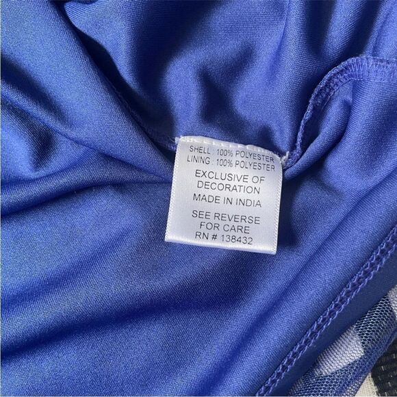 Modcloth Blue Sleeveless Knee Length Retro Sundress Scoop Neck sz XS Graduation‎ - Picture 10 of 11